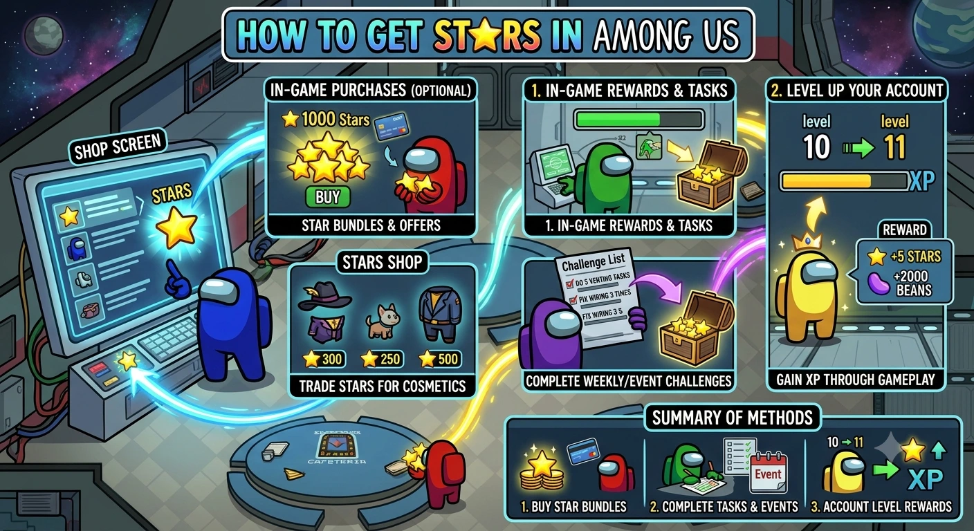 How to Get Stars in Among Us